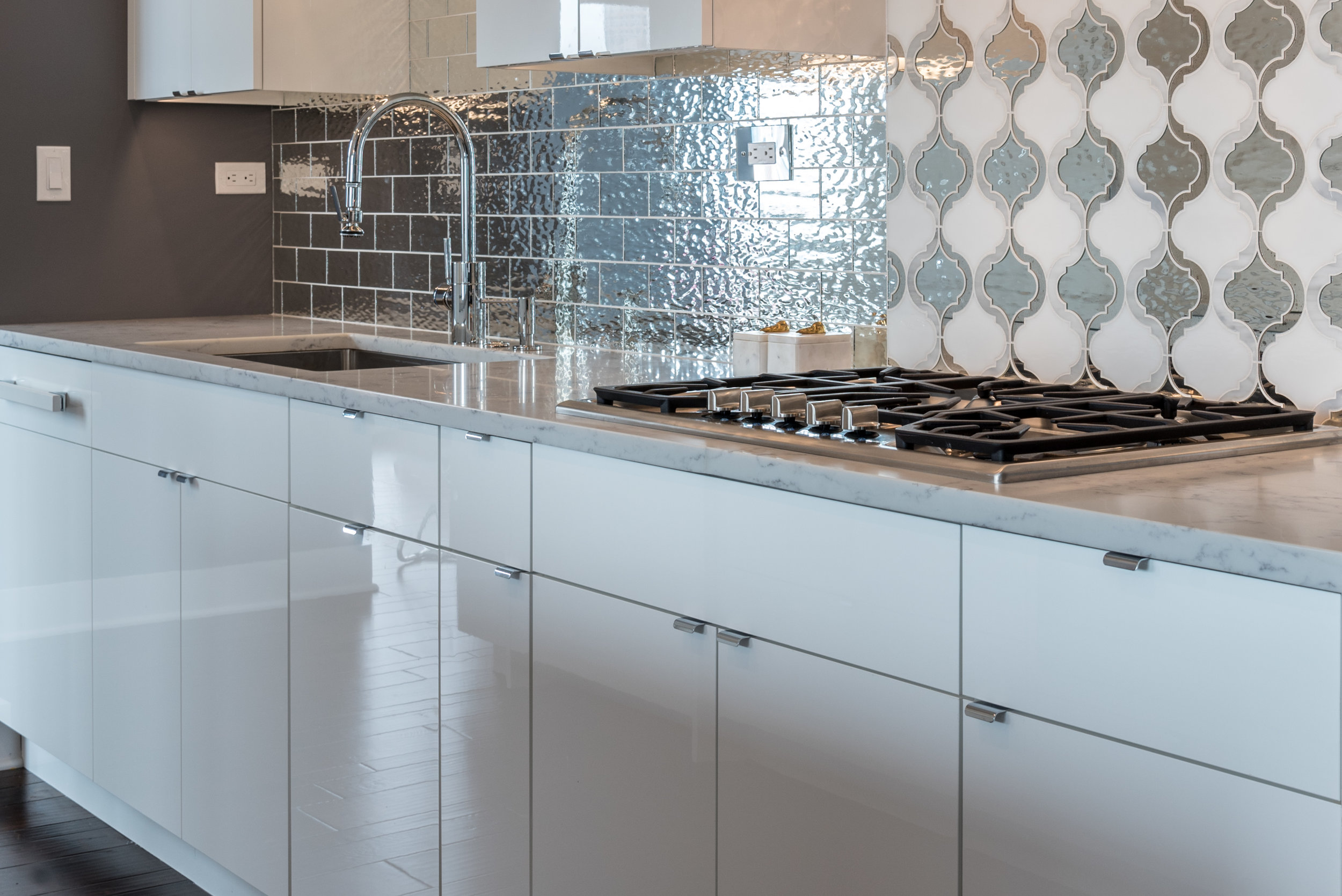 Contemporary Kitchen and bath renovation in Boston. South End.