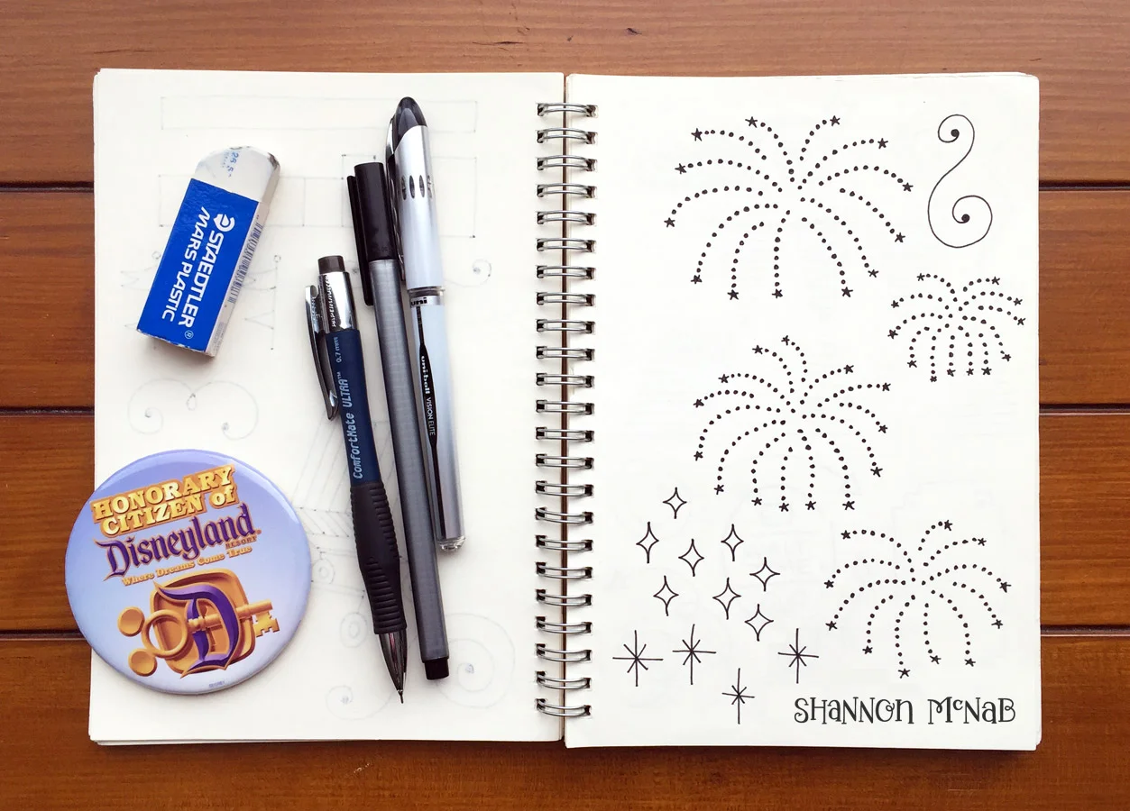 Sketchbook for Magic Memories Project Life cards | shannonmcnab.com