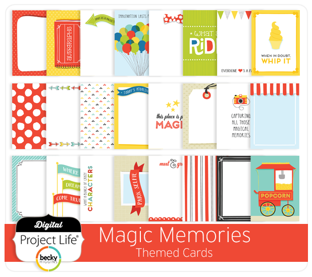 Magic Memories Project Life cards | Designed by Shannon McNab