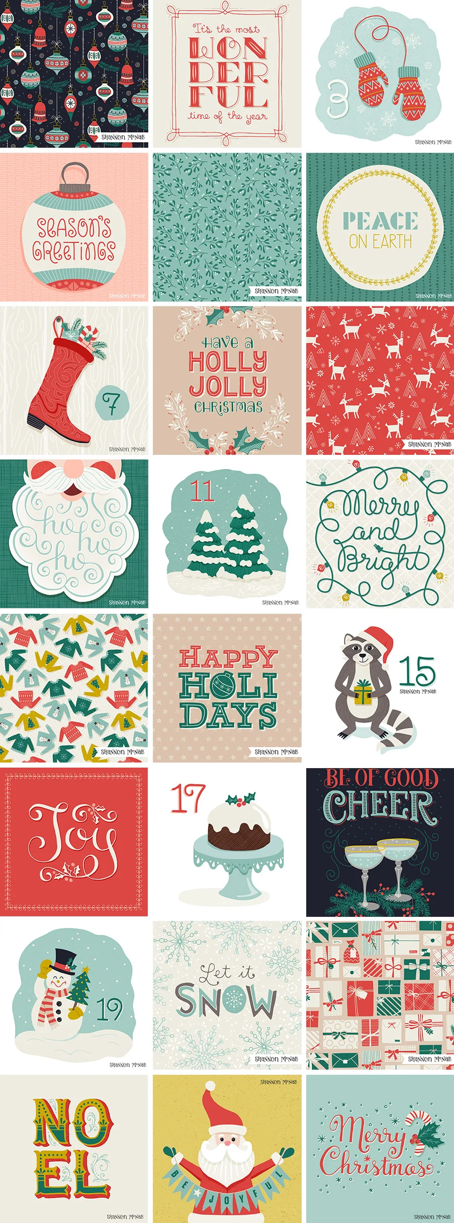 2016 Christmas Art Countdown Advent Challenge | ©2016 Shannon McNab