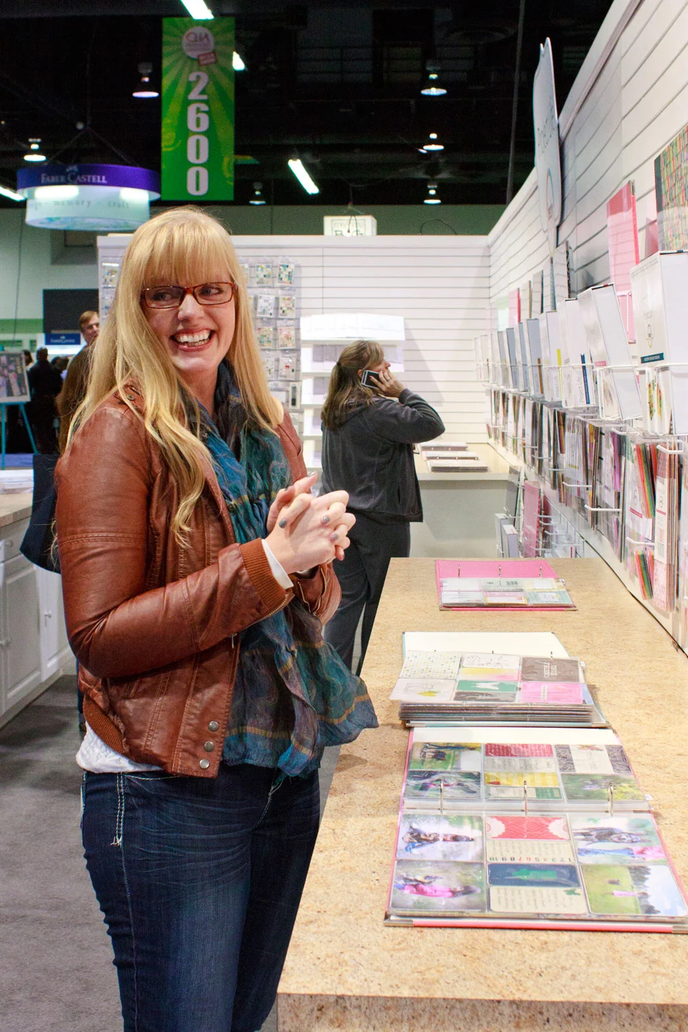 Amber LaBau in the Becky Higgins booth at CHA 2014 | shannonmcnab.com