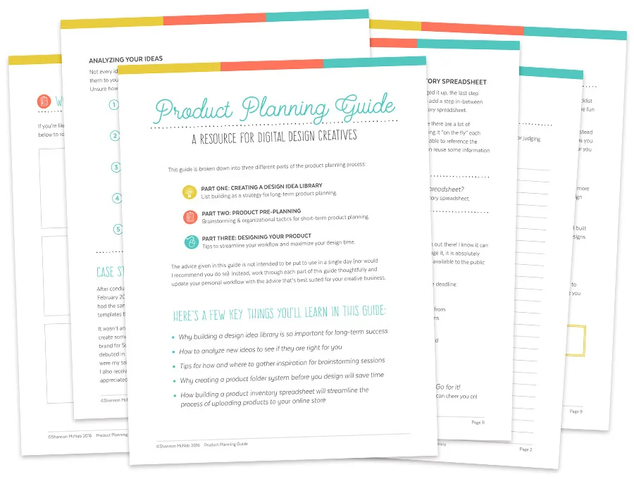 Product Planning Guide: A Resource for Digital Design Creatives | Copyright ©2018 Shannon McNab | shannonmcnab.com