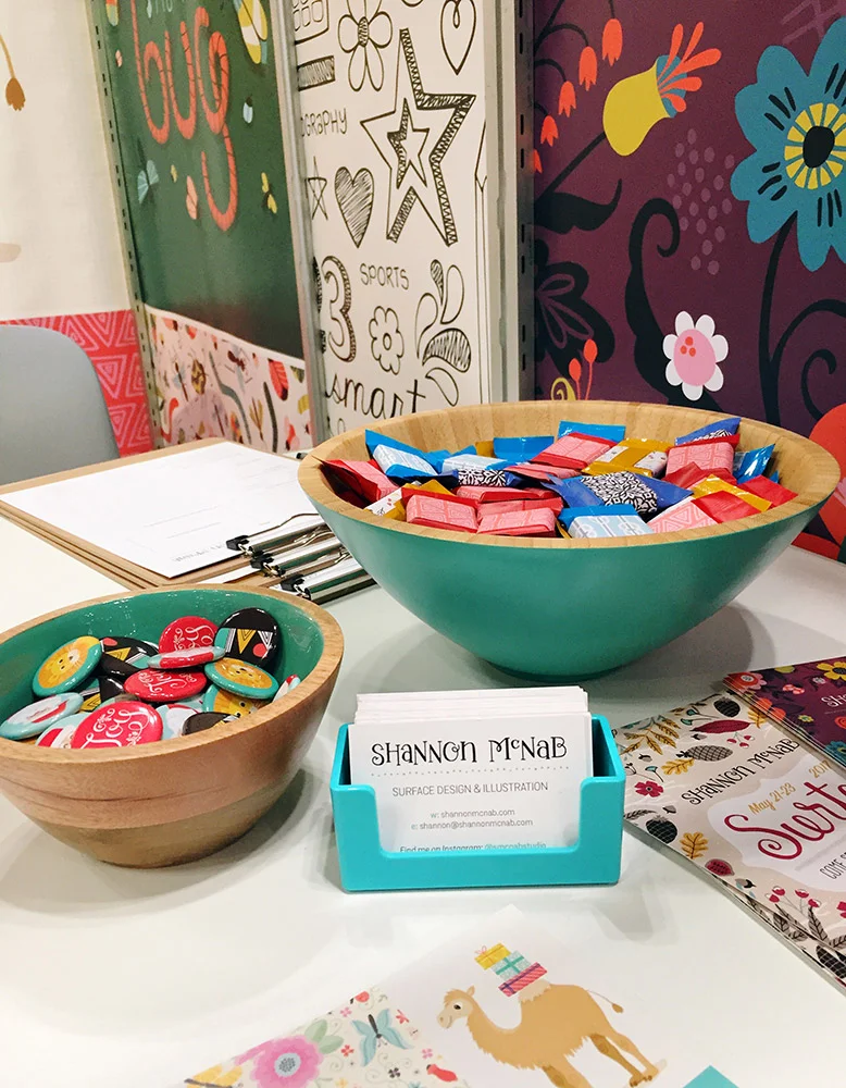 My Surtex 2017 Booth: Counter Closeup | shannonmcnab.com