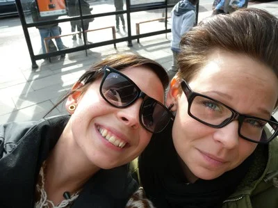 Larsson sisters in spring weather