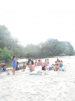 potluck at Cocles beach