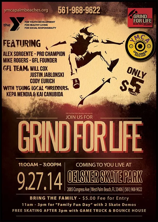 This WEEKEND! Saturday, September 27th, 2014 - GFL Skateboard DEMOS - YMCA Palm Beaches OELSNER SKATE PARK, FL