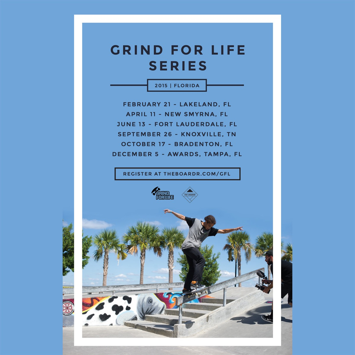REGISTER NOW for the 2015 GRIND FOR LIFE Skateboard Series in LAKELAND, FLORIDA