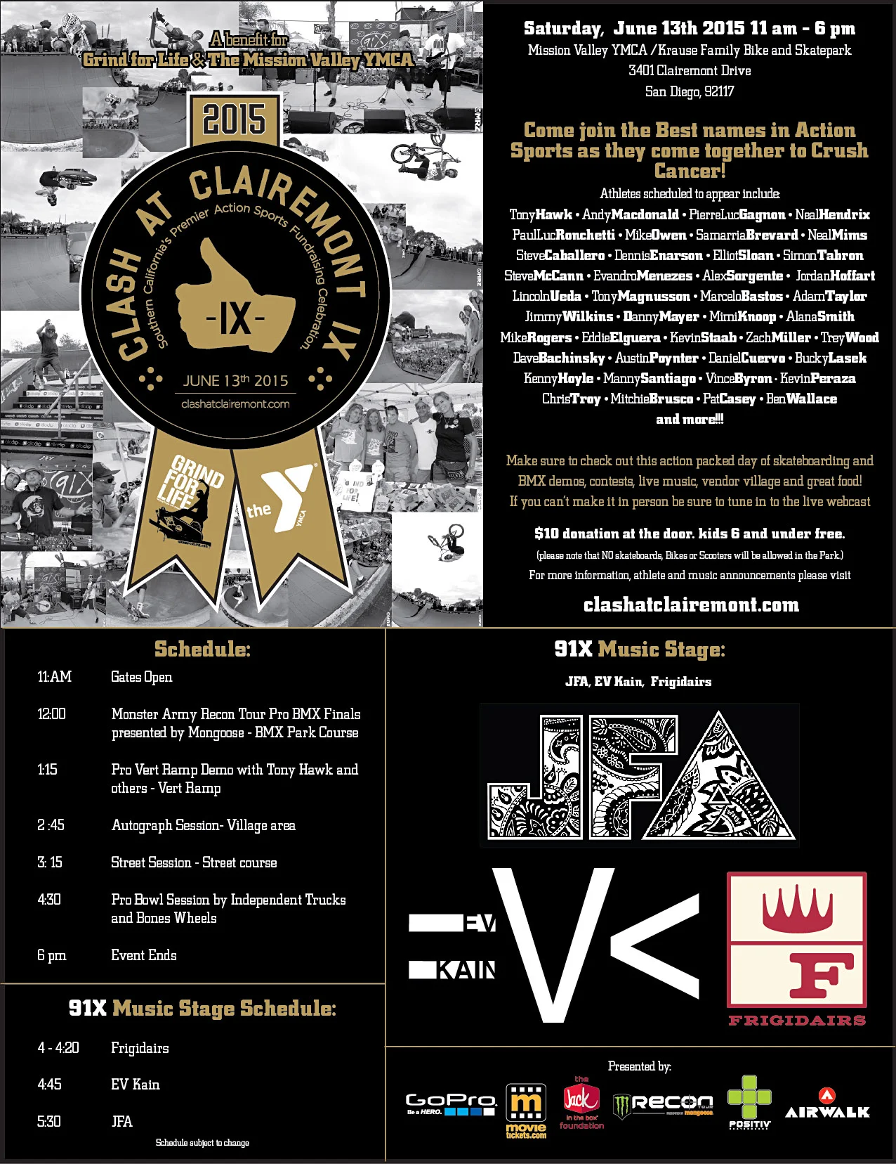 9th Annual Clash at Claremont June 13th 2015