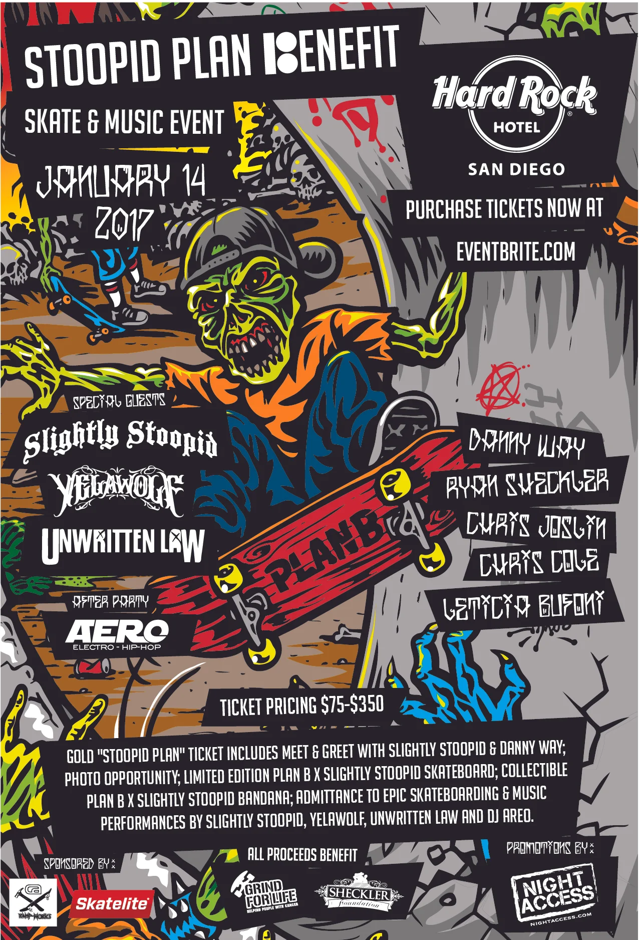 Stoopid Plan Benefit - Skate & Music Event at Hardrock SD 