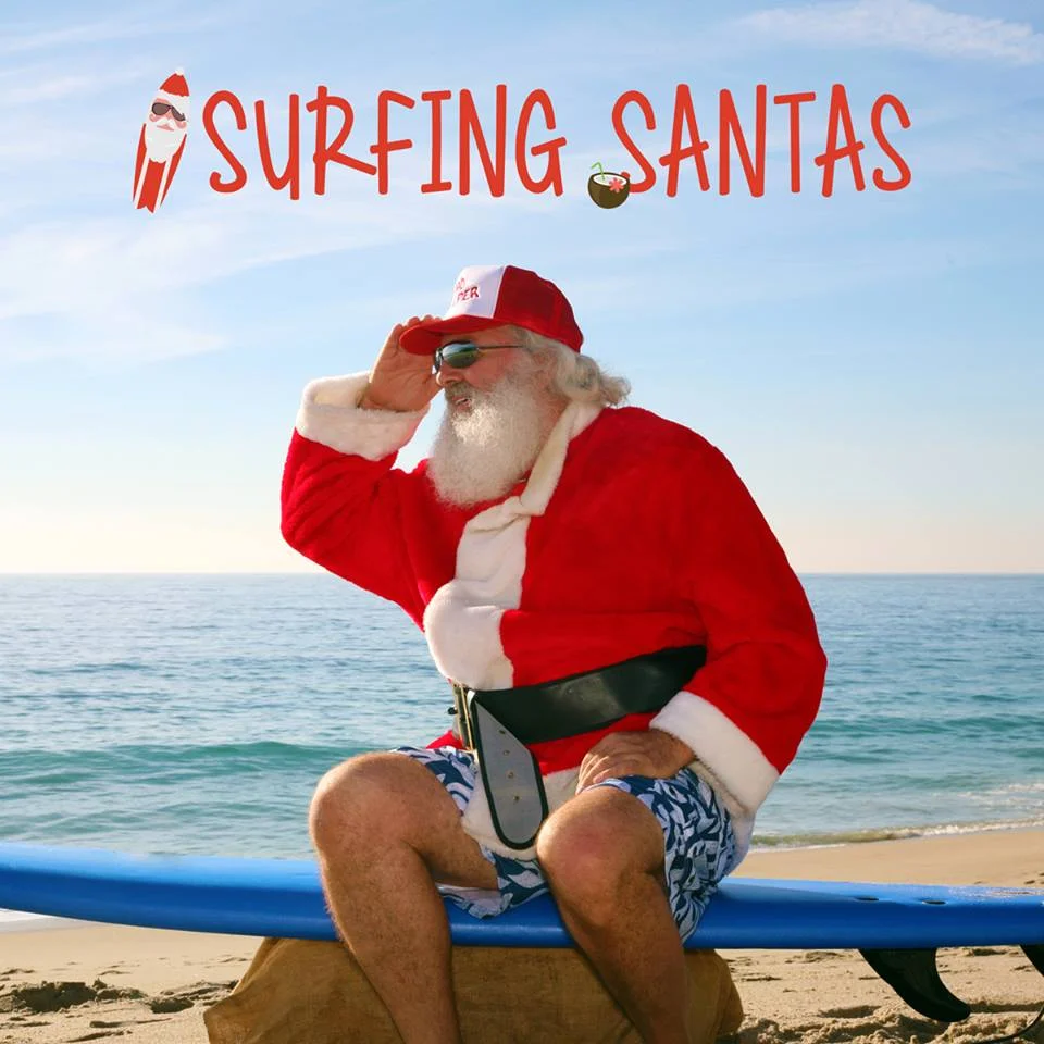 Surfing Santas Cocoa Beach Florida 2017