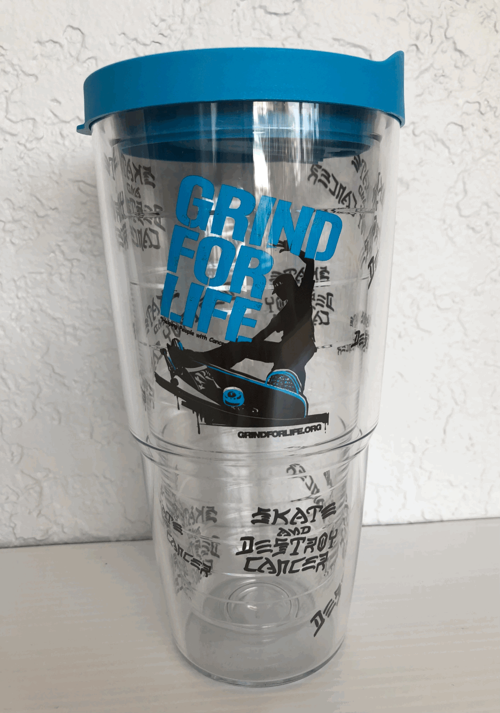 Turquoise TERVIS TUMBLER + LID Grind For Life Skate and