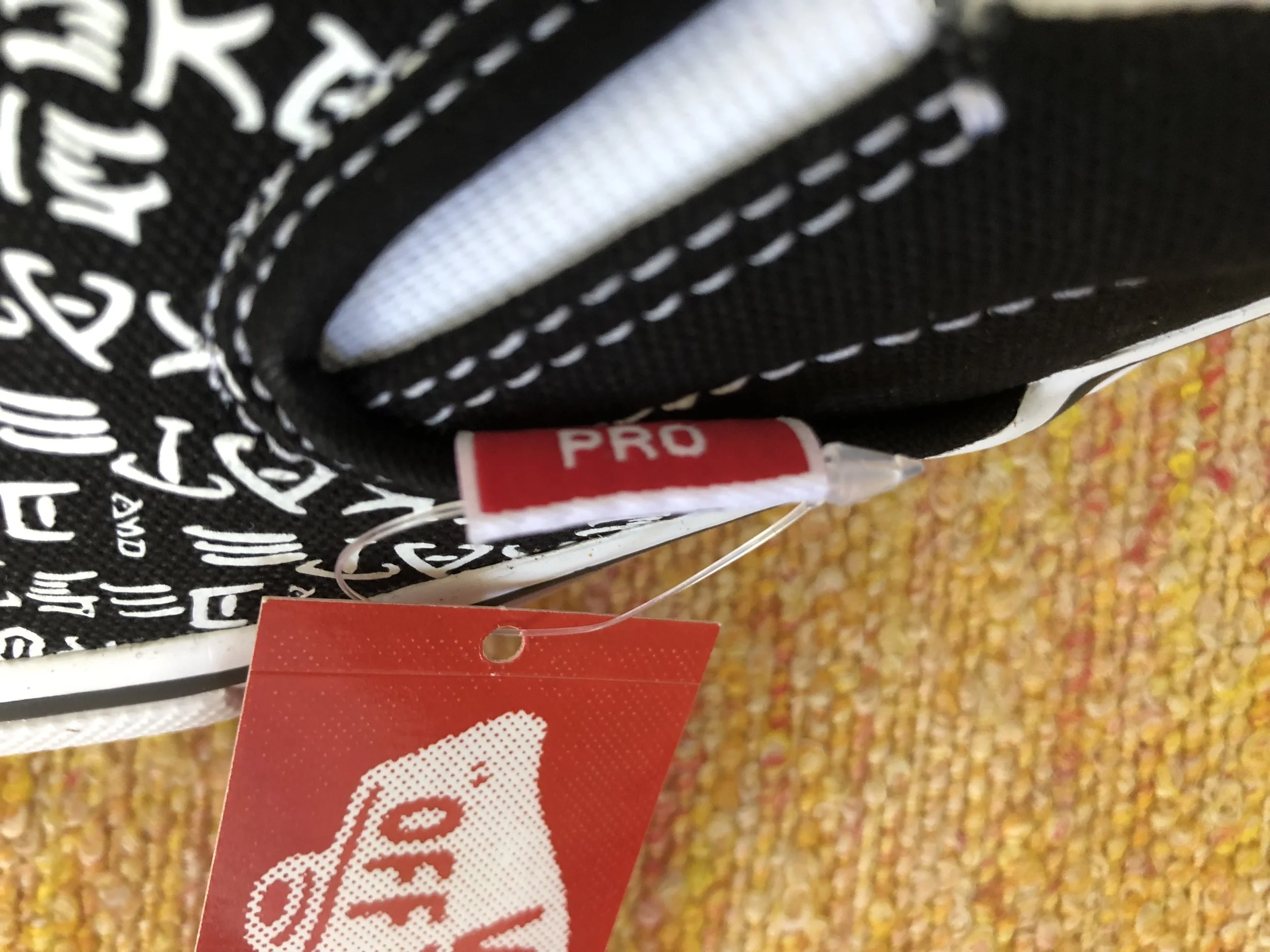 Black & White VANS PRO SKATE “SKATE AND DESTROY CANCER” SLIPON SHOES