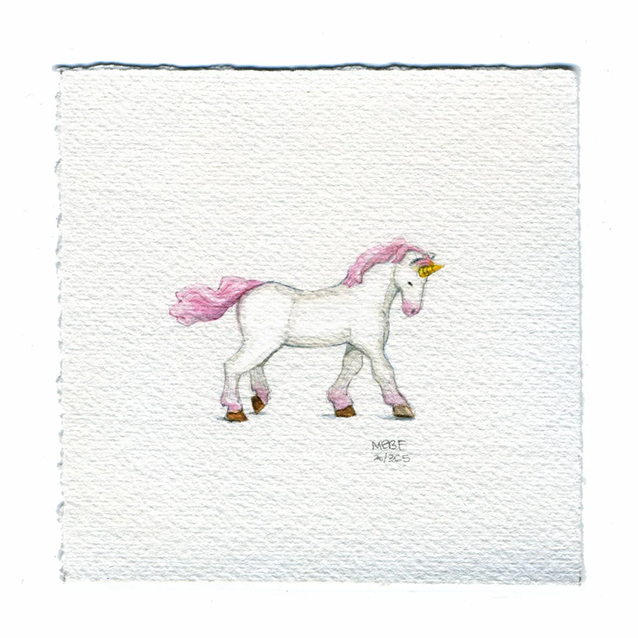 Suggested by Angela Provot, for her daughter | Watercolor, pencil