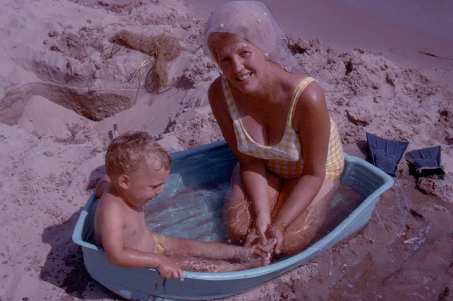 Grandma Marjorie with cousin Fred Moore. (1969)