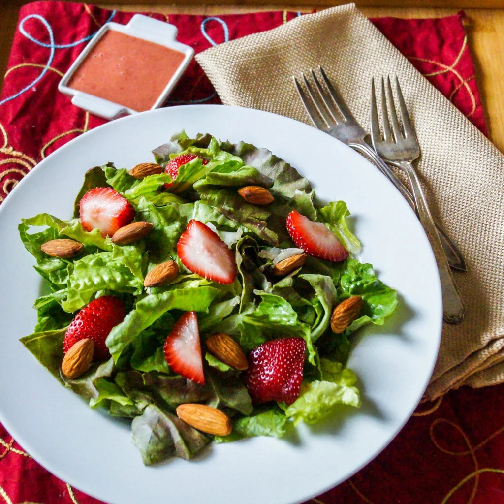 Summer Strawberry Almond Salad
