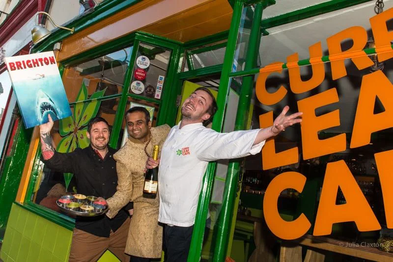 Left to right: chefs Bonner of The Set, Kanthi of Curry Leaf Cafe &amp; Jimmy of Jimmy's Restaurant