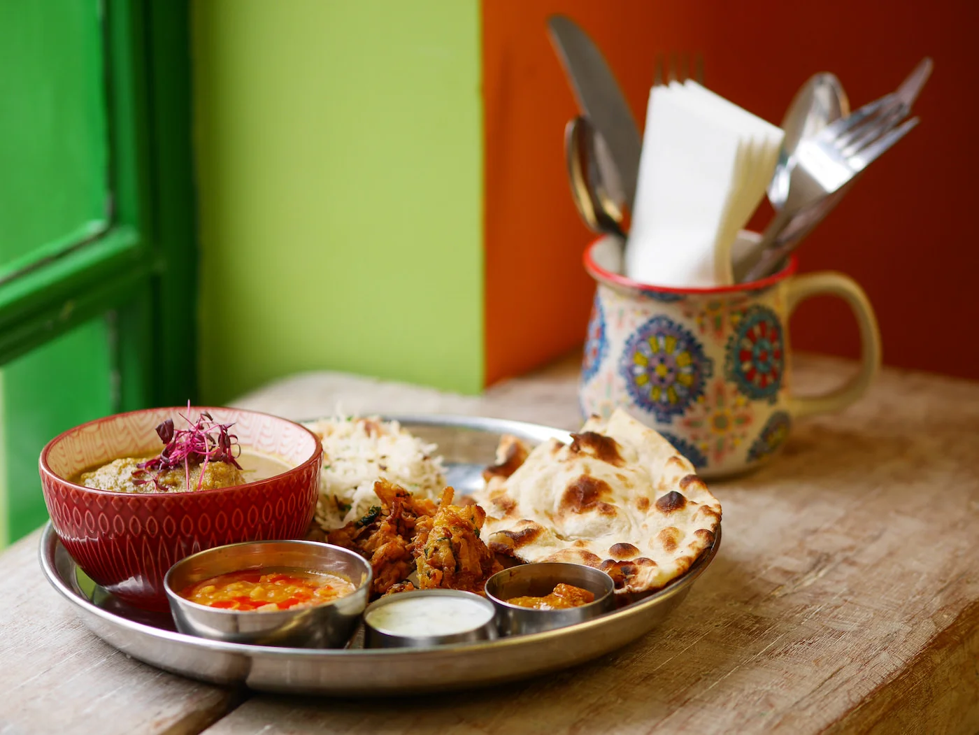 Green Tomato Chicken Thali.jpg