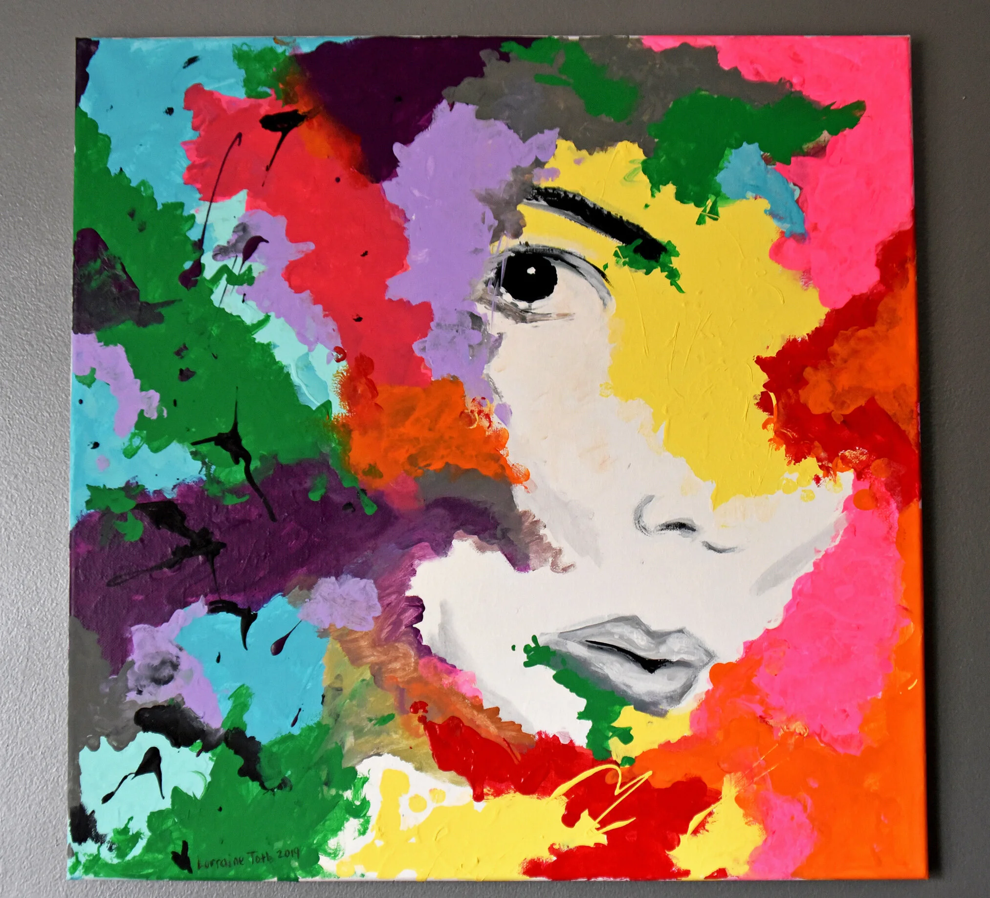 Abstract Female Face Painting
