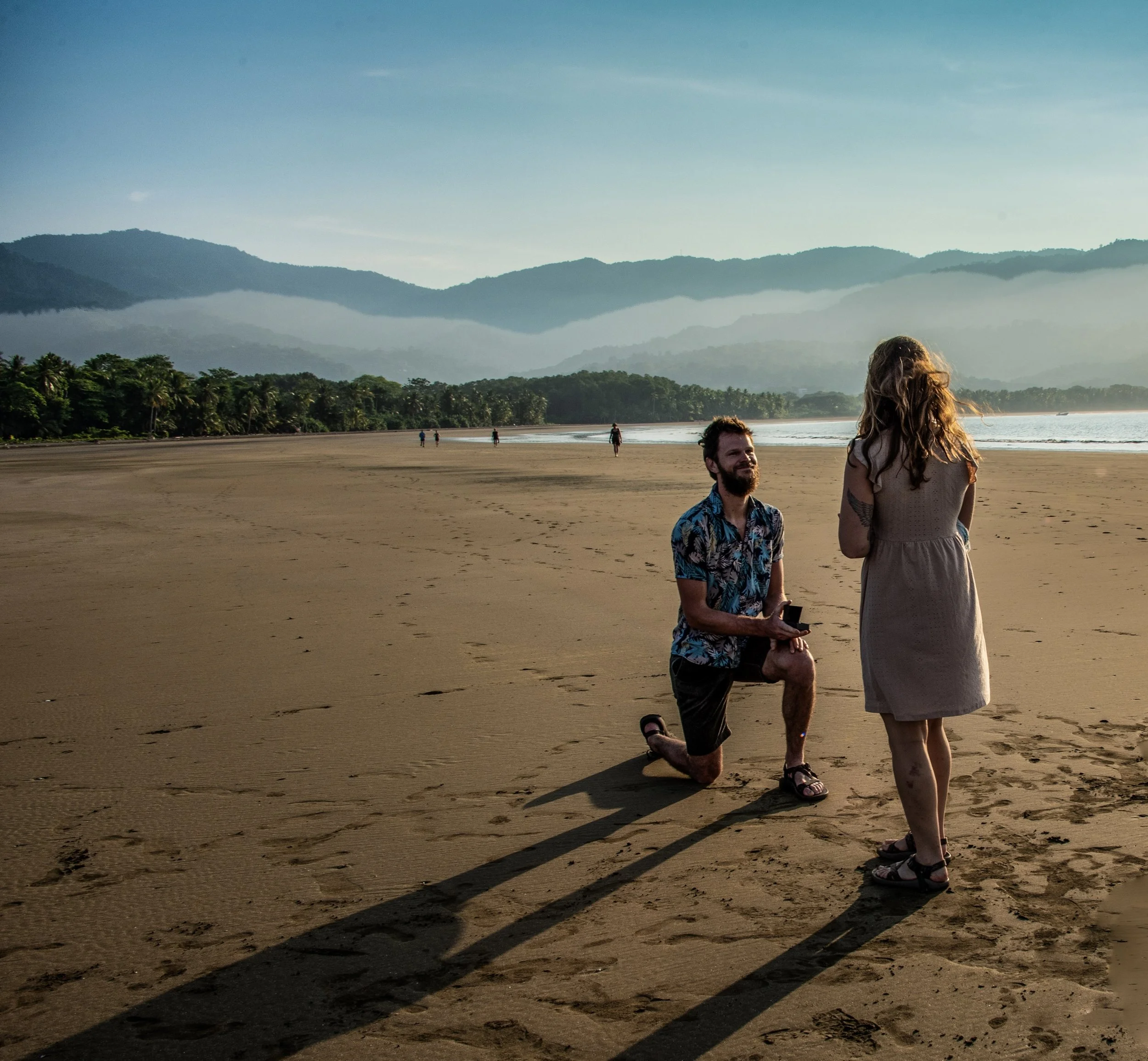 uvita beach proposal photographer