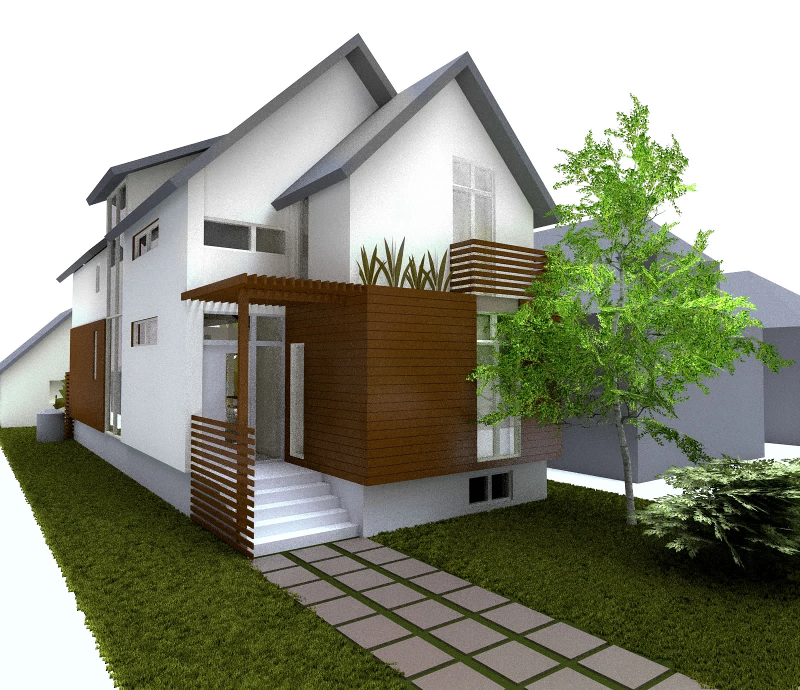 2 Point Perspective Interior Rendering