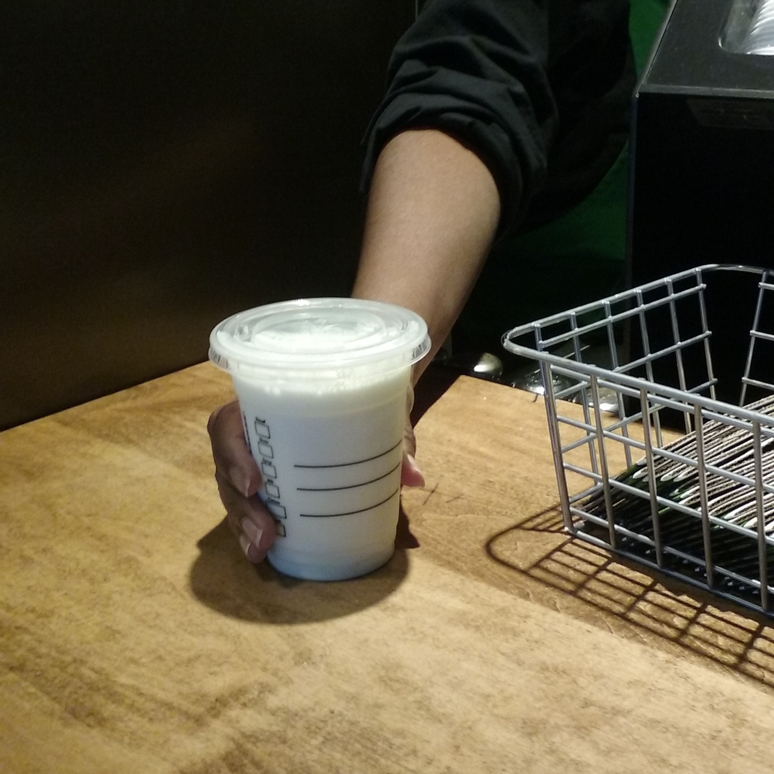 File photo: barista at work.