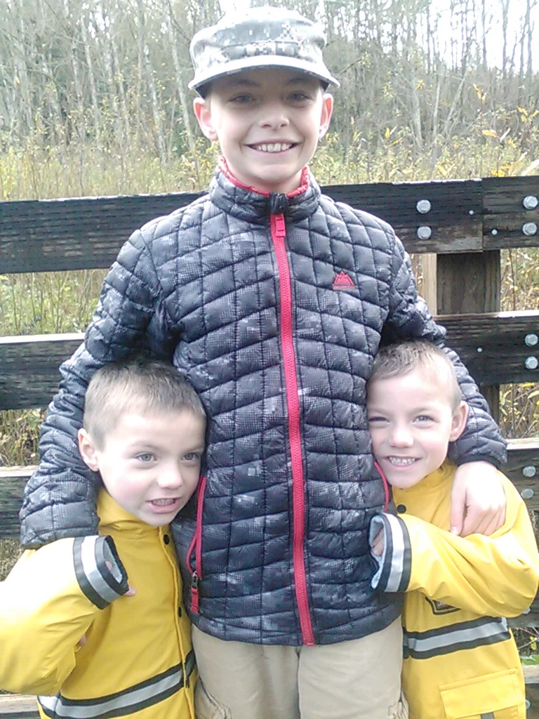 "My three beautiful boys"