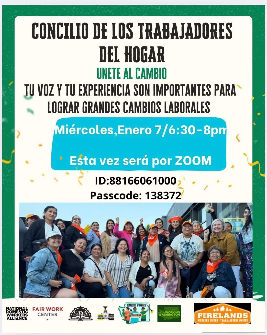 Concilio De Los Trabajadores Del Hogar/Domestic Workers Council Meeting