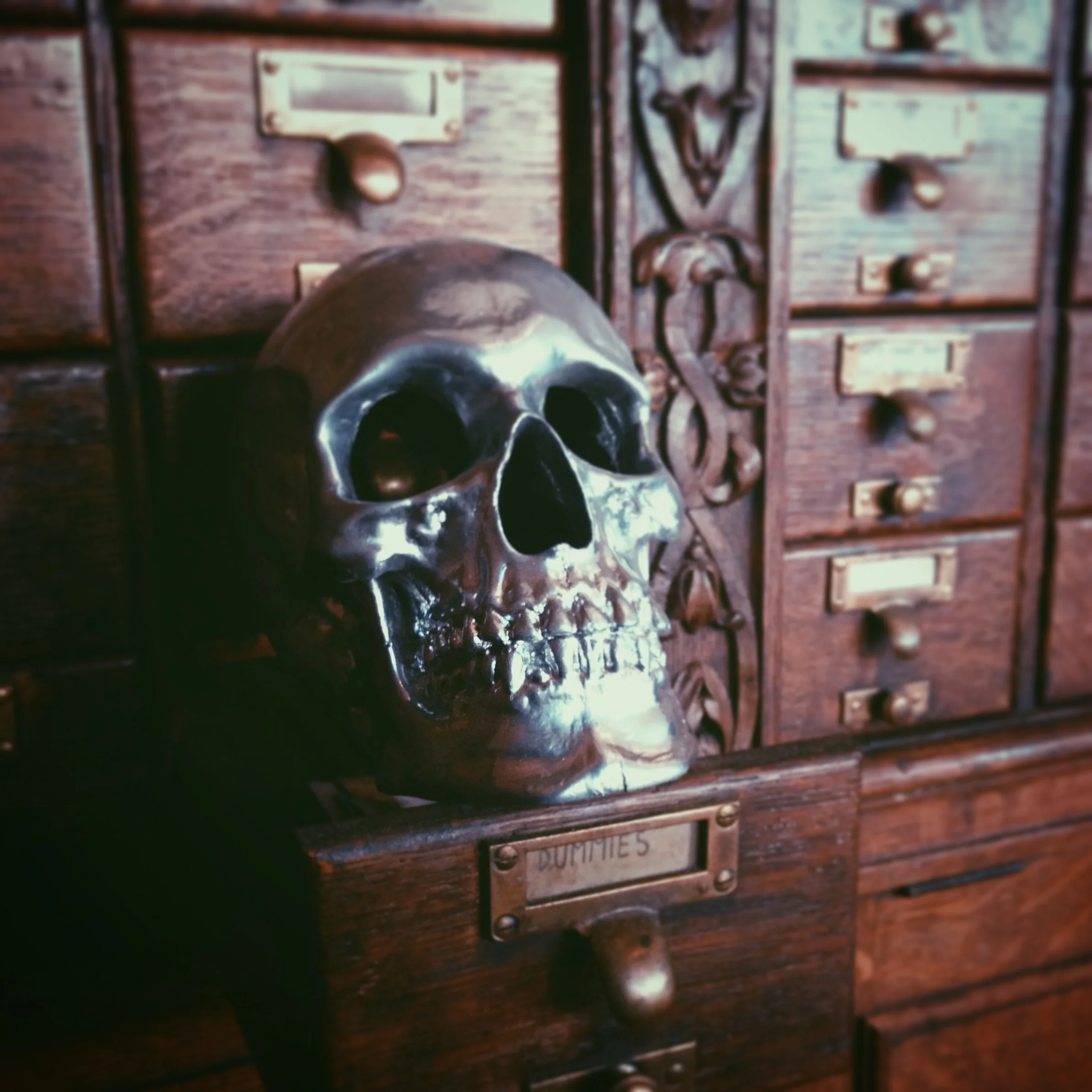  just a little display from our table at the Death Salon 