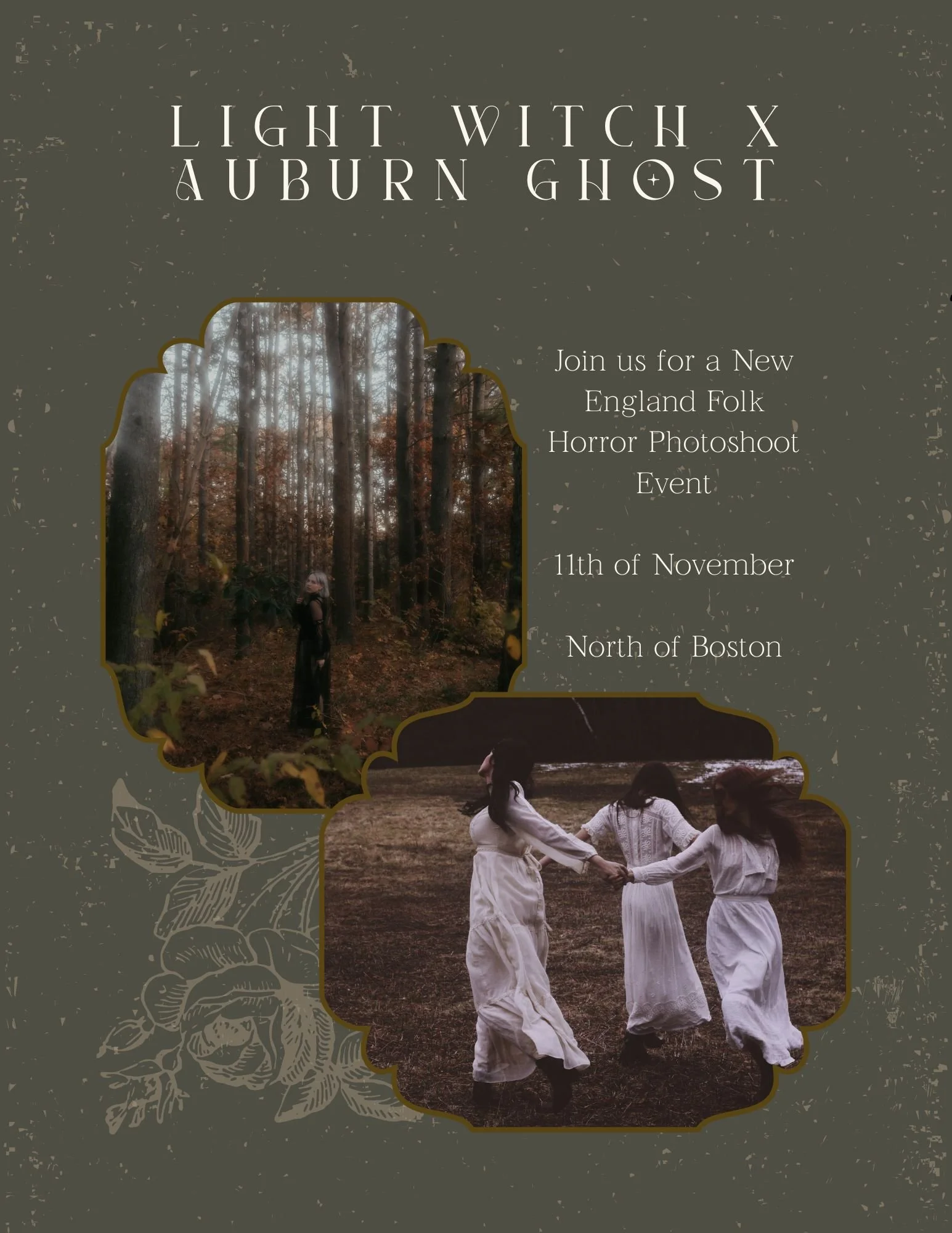 !SOLD OUT! New England Folk Horror: GROUP SHOOT: an  Auburn Ghost and Light Witch Collab