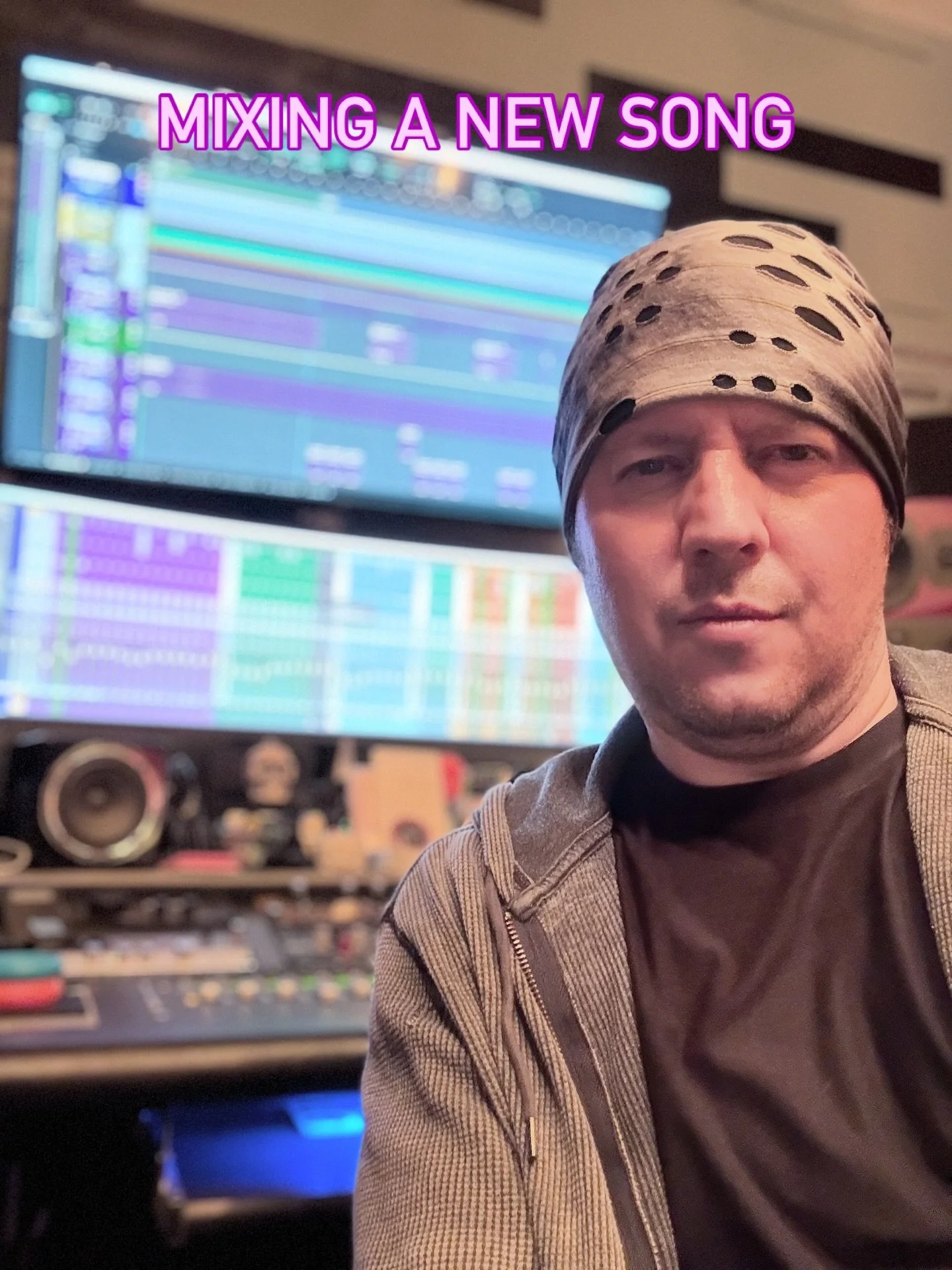 Mixing a new song that was sent over from a client far away. Love my job and the remote work that keeps me going. #newmusic #mixingengineer