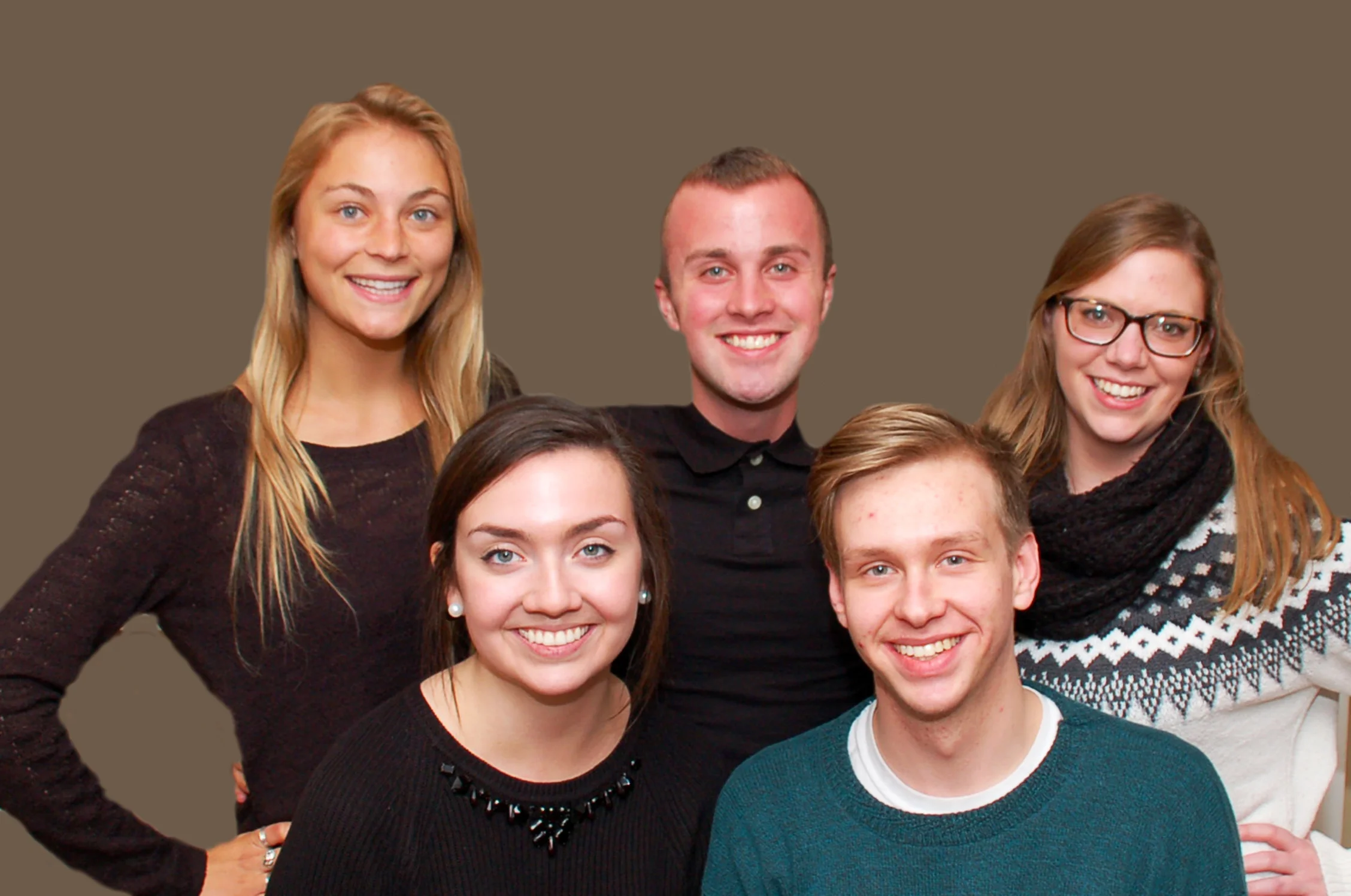  Back Row: Left to Right -- Kerry Johnson, Jeremy Huff, Alexandria Gallager Front Row: Stephanie Mann and Jared Carrigan
