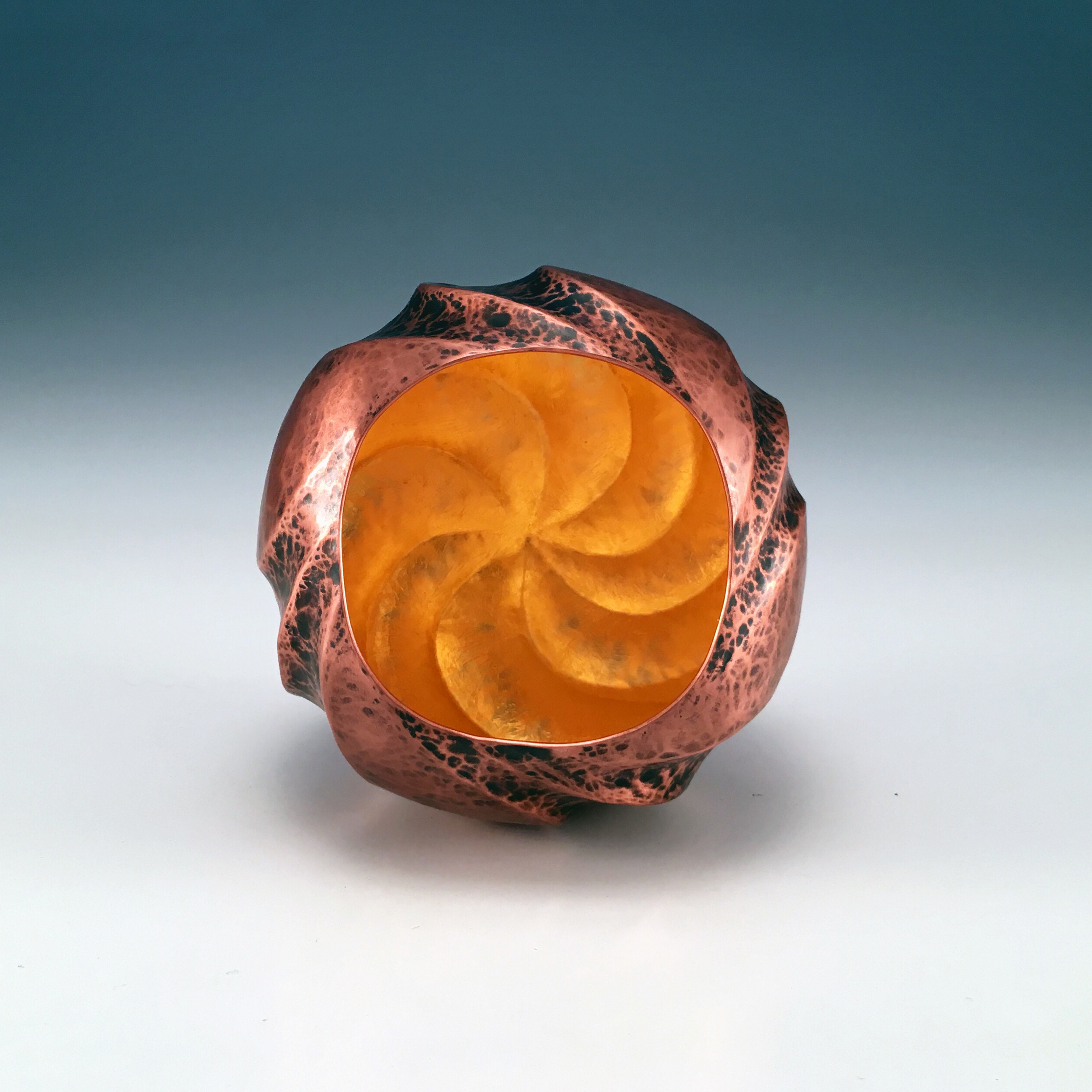 Raised Copper Vessel, "Sandy Shoals Orb"