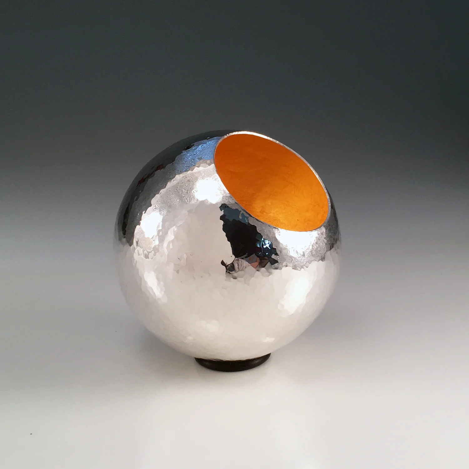 Raised Silver Vessel, "Silver Orb I"