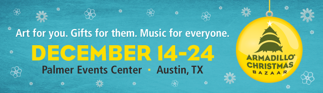 Nile Fahmy and Michelle Fahmy of Tattooed Tinker Studio will be displaying and selling their raised metal vessels at the 2016 Armadillo Christmas Bazaar in Austin, TX.