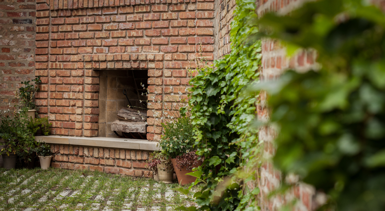 Courtyard Fireplace