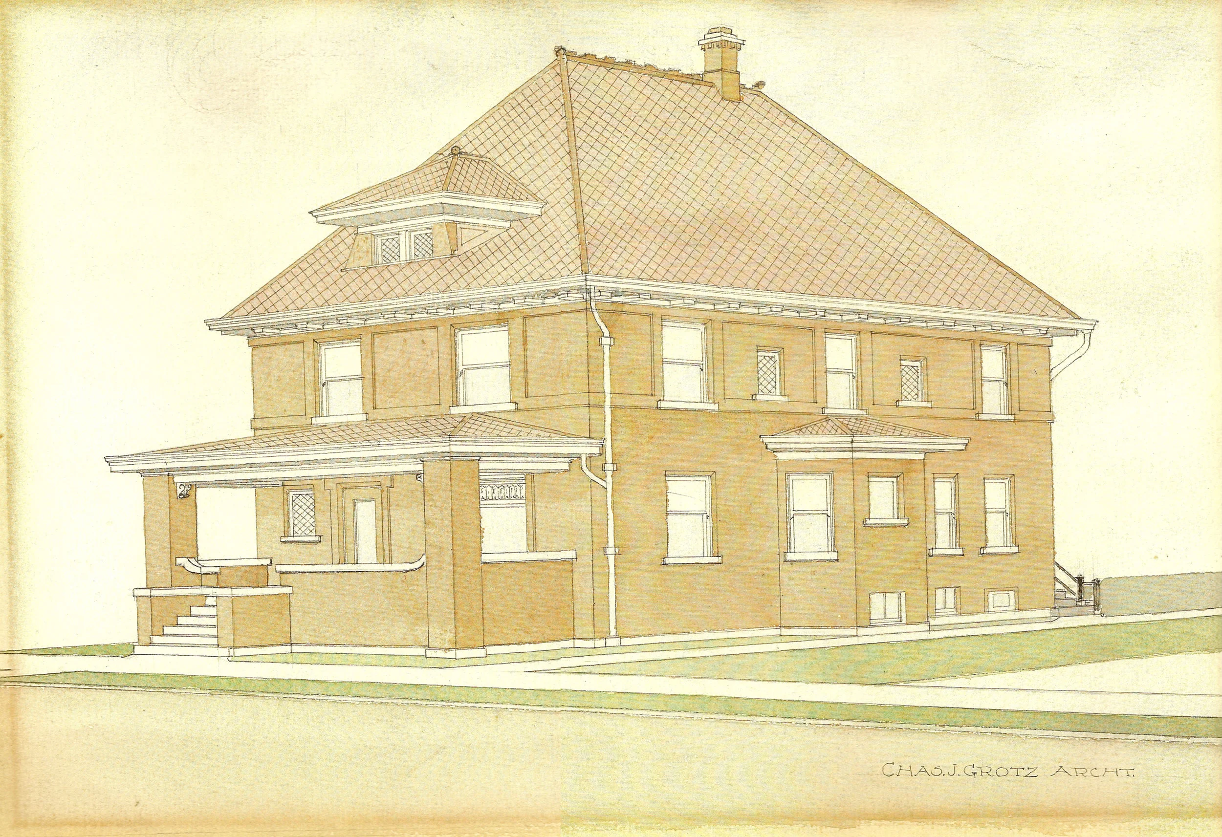 Original Architect Rendering, 1914