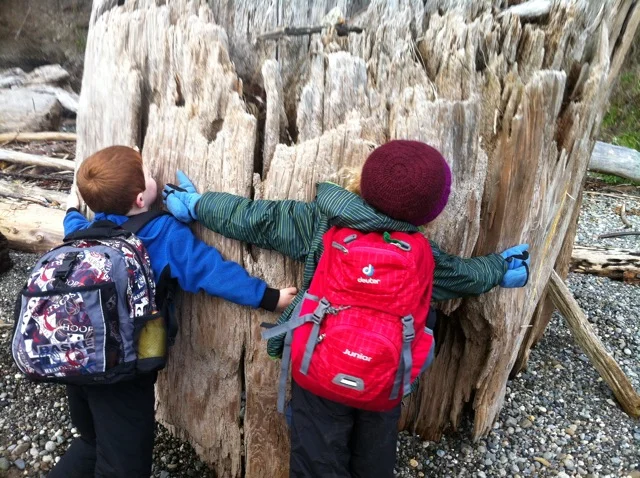 hugging an ancient one