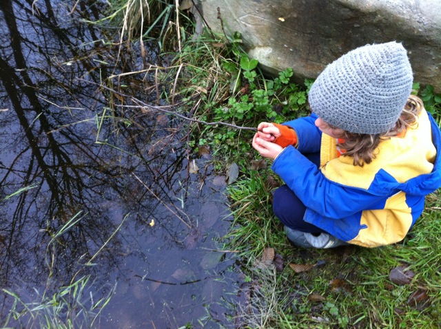 fishing with handmade rod