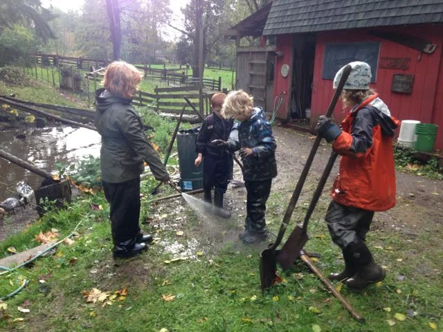 cleaning up