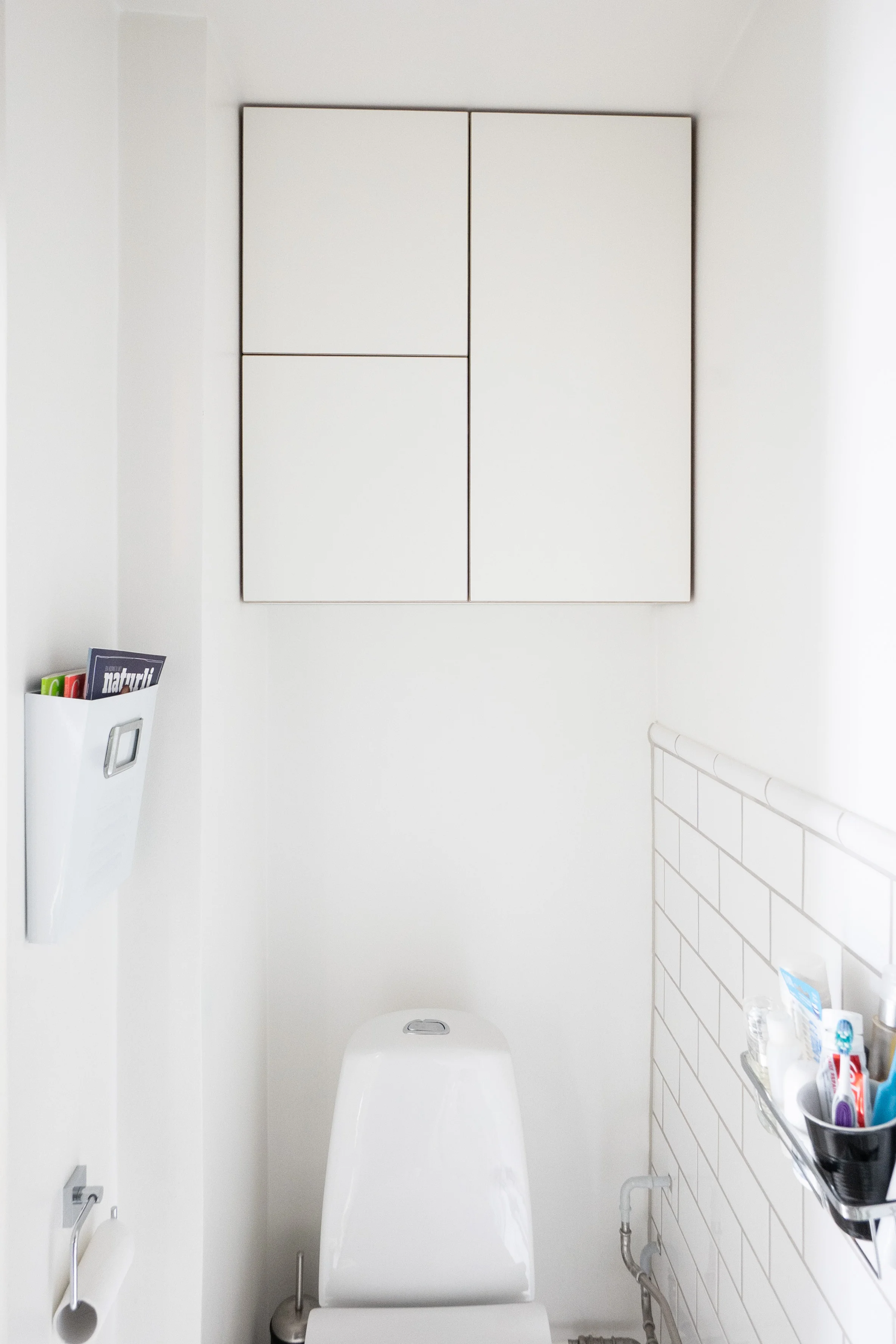 Indbygget toiletskab