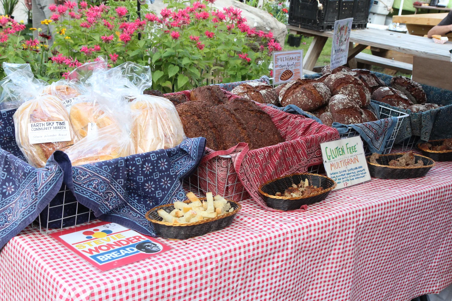 Earth Sky Time Bread Samples Farmers Market.jpg
