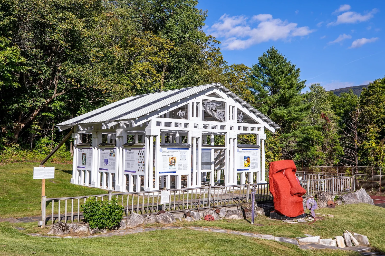 a house with a fence around it