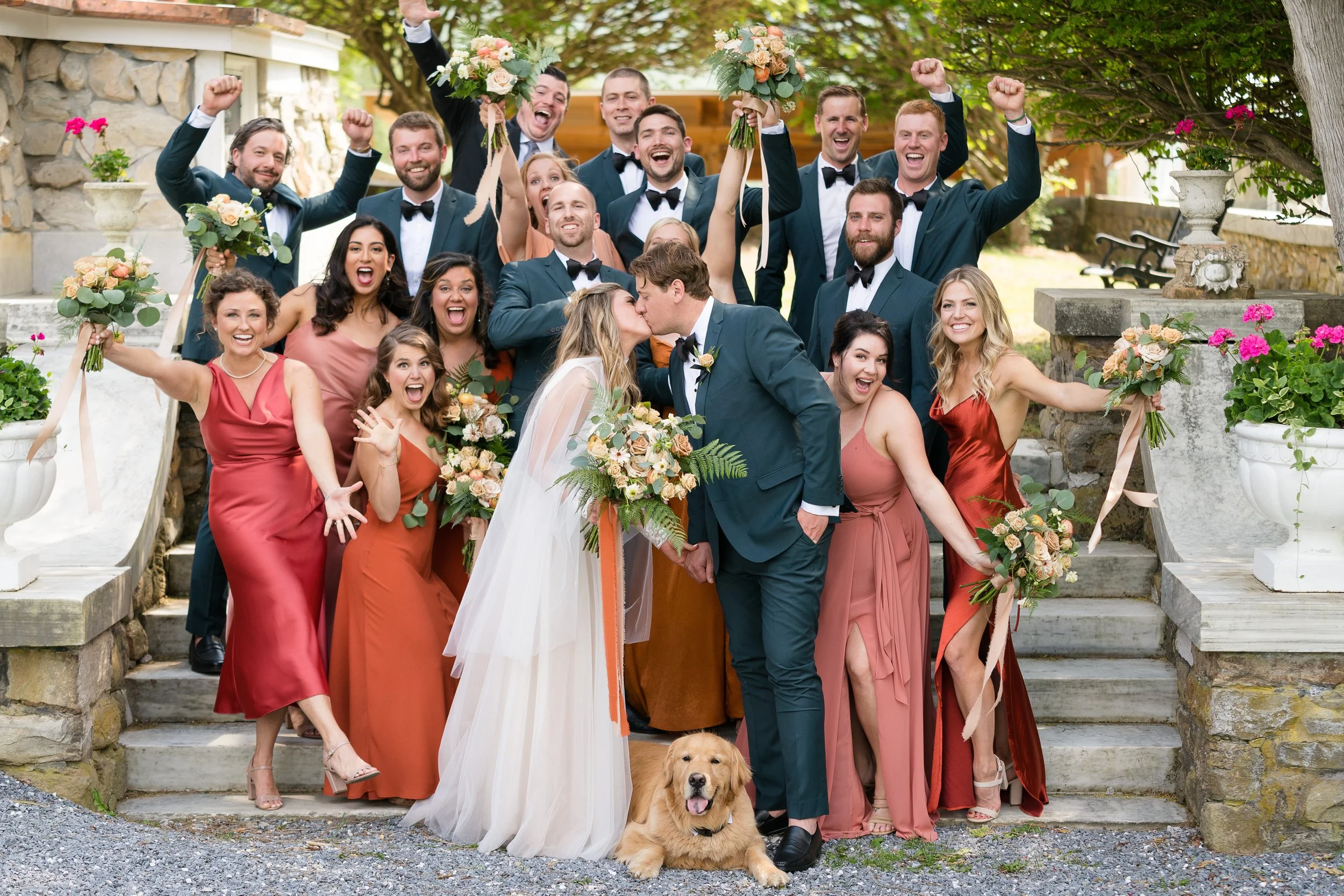 a group of people posing for a photo