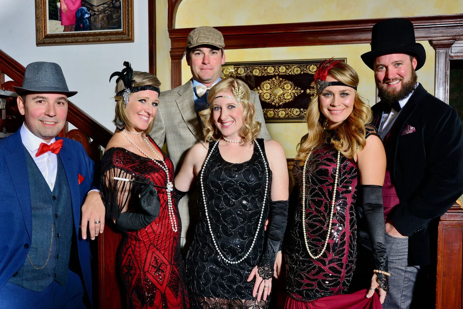 a group of people posing for a photo