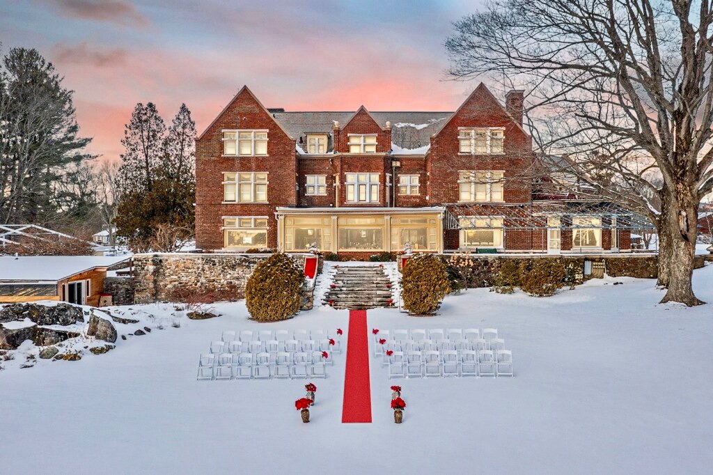 wilburton winter wedding outside red chairs.jpeg