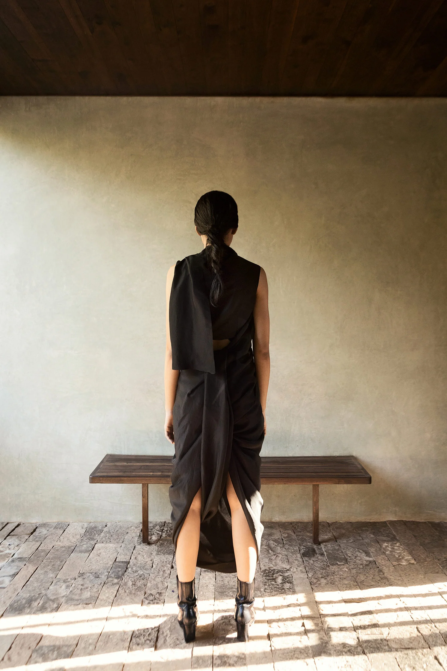 2x1 Sari in silk habutai