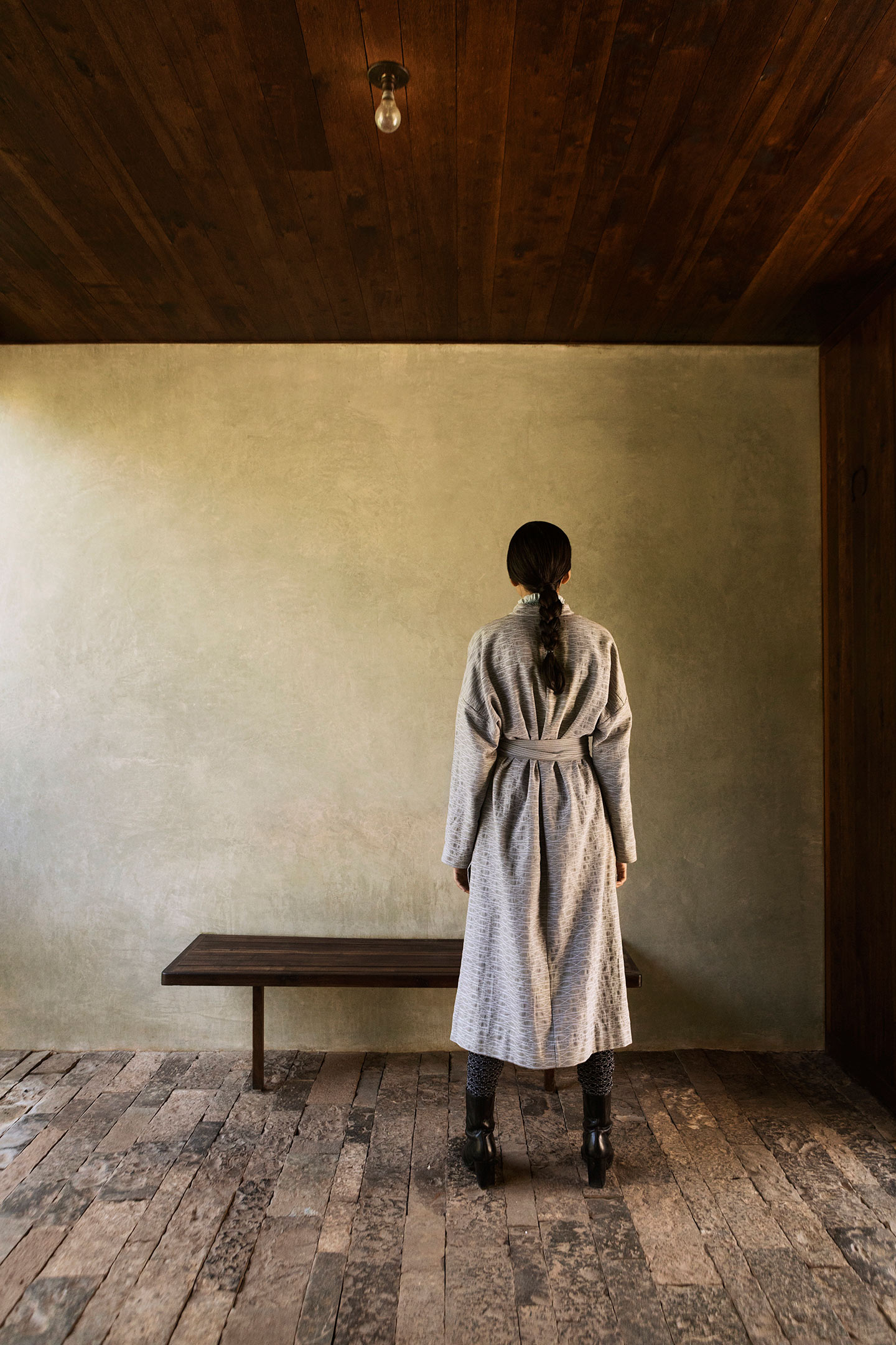 Leher Khadi Shirt Dress