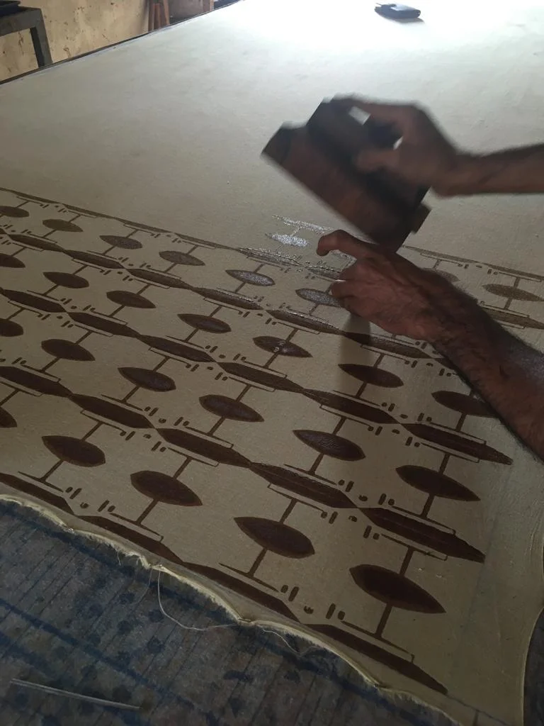 Salehmamad D. Khatri blockprinting 'Tent'
