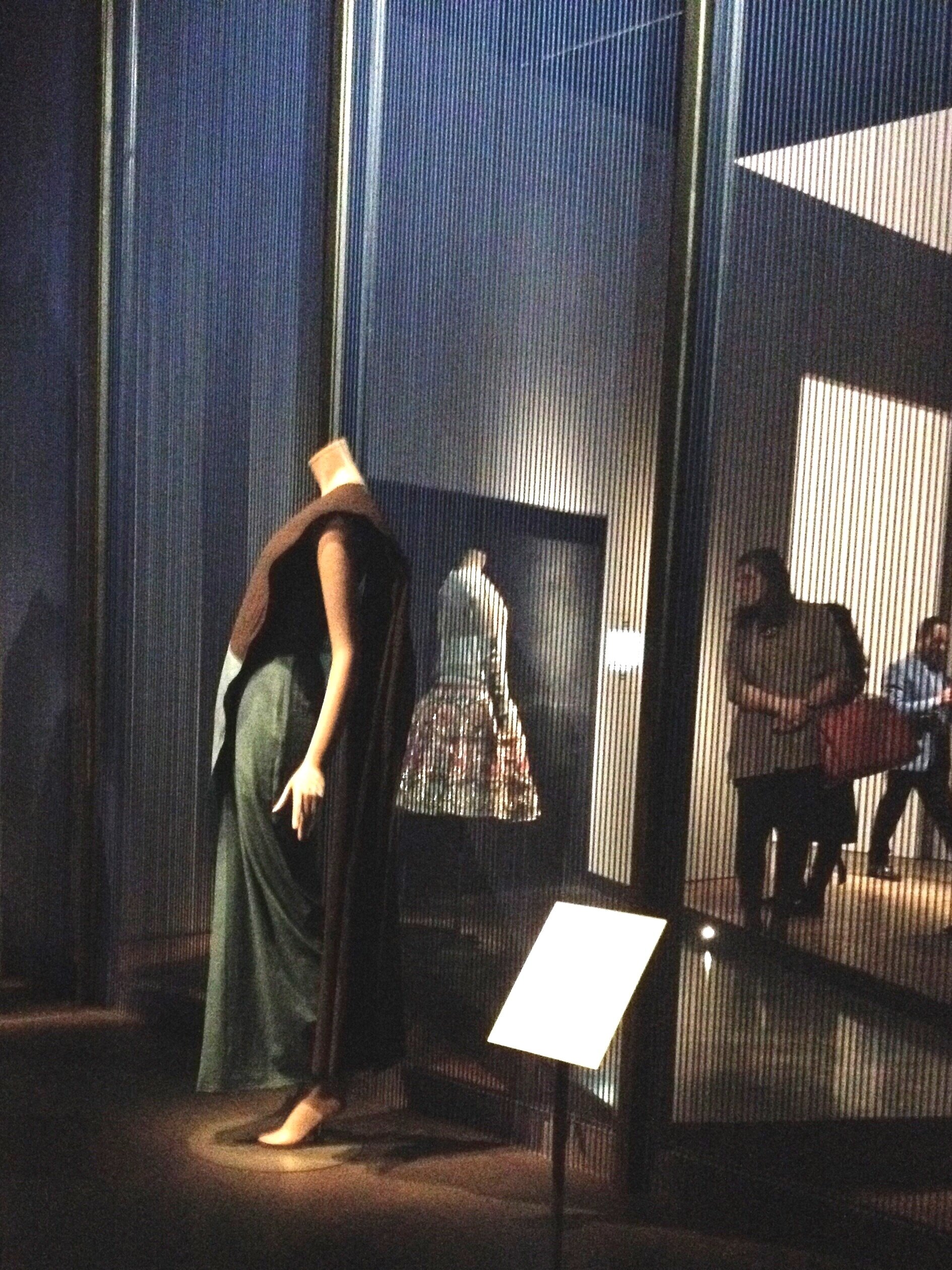 Installation View, Indigo Sari Dress