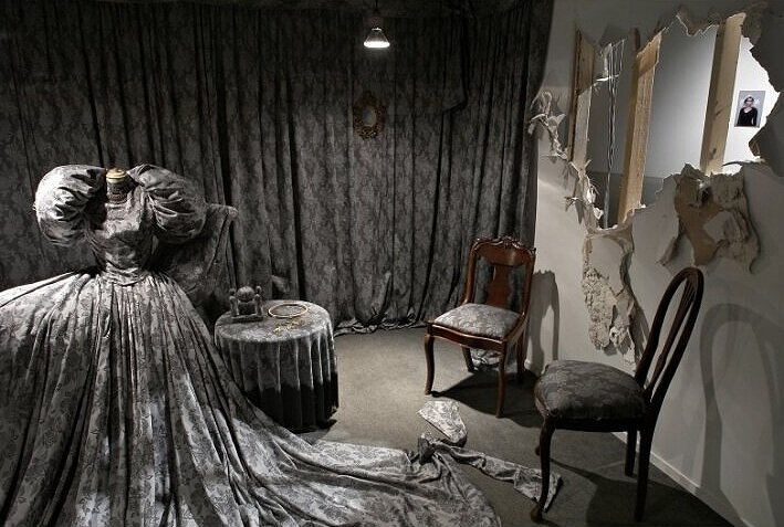 Installation View, Miss Rashmi's Embroidery Parlour